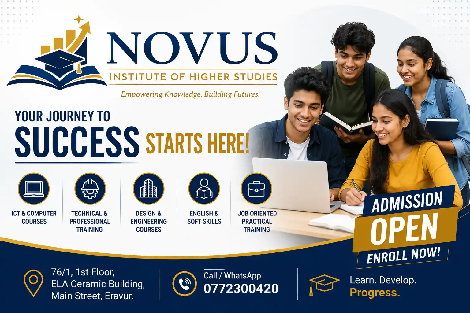 Novus College – Novus Institute of Higher Studies, Eravur | Courses, Training & Admissions
